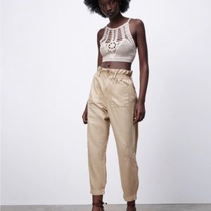 Zara baggy patch pocket pant